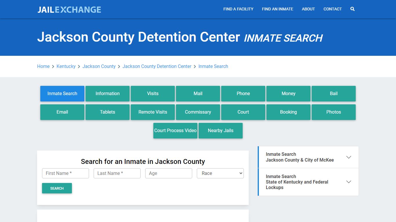 Jackson County Detention Center Inmate Search - Jail Exchange